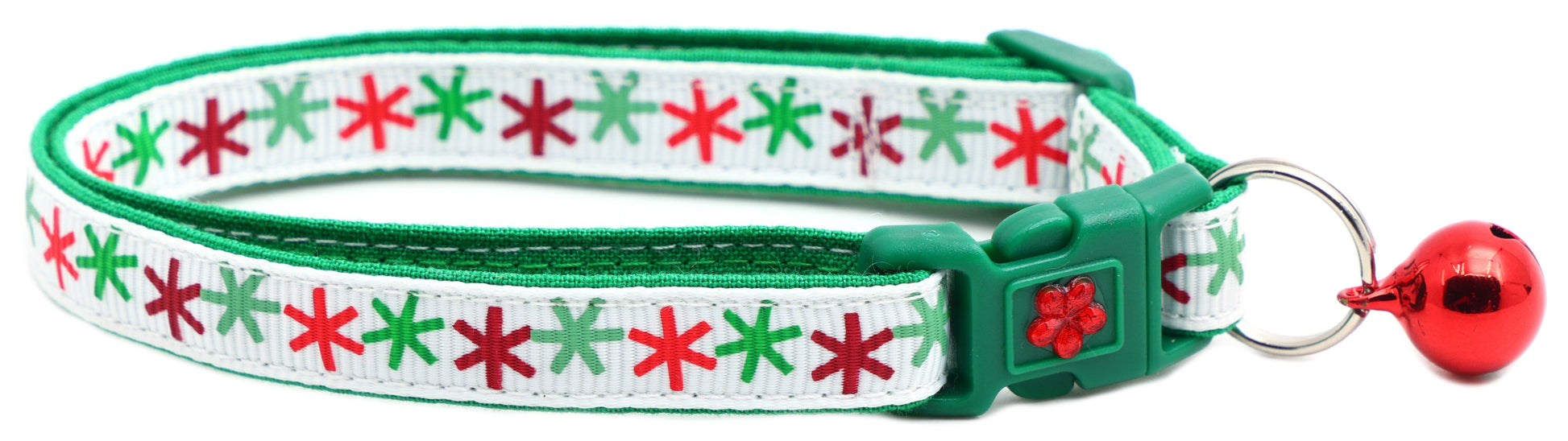 Asterisk Snowflakes Cat Collar-1