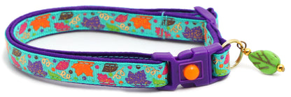 Fancy Fall Leaves Breakaway Cat Collar-2