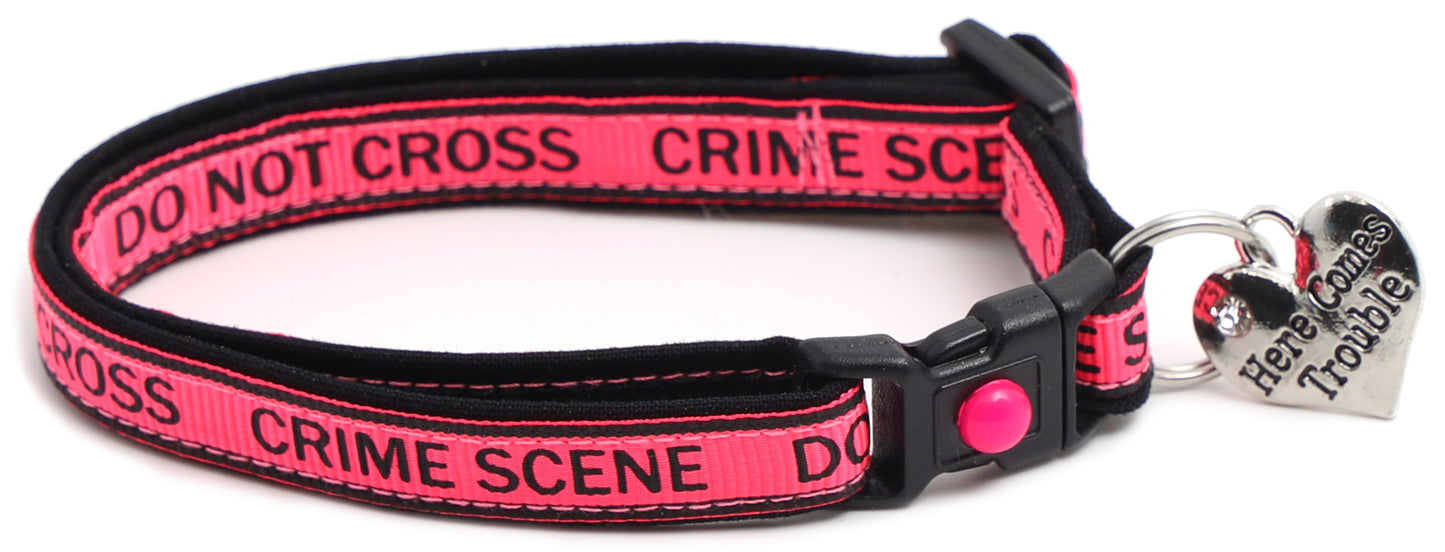 Crime Scene Do Not Cross Breakaway Cat Collar-3