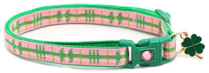 Green Tartan Breakaway Cat Collar-17