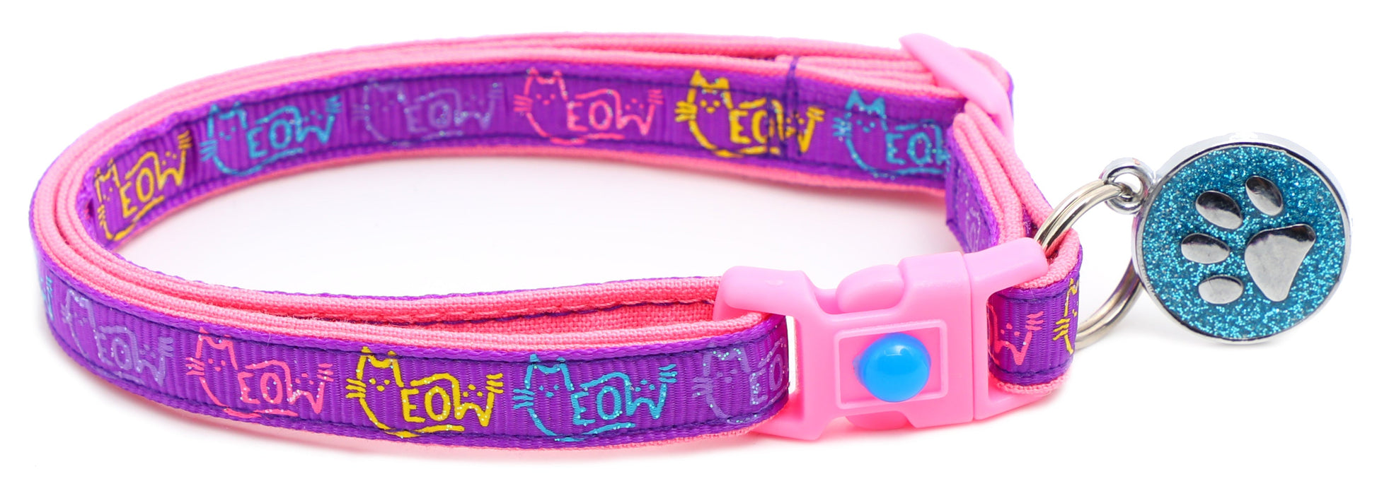 Colorful Meow Breakaway Cat Collar-10