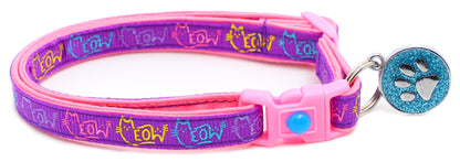 Colorful Meow Breakaway Cat Collar-10