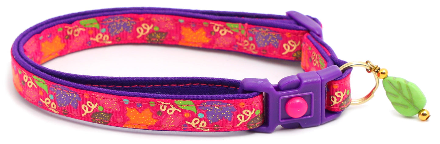 Fancy Fall Leaves Breakaway Cat Collar-16