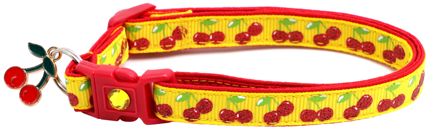 Cherries Breakaway Cat Collar-14