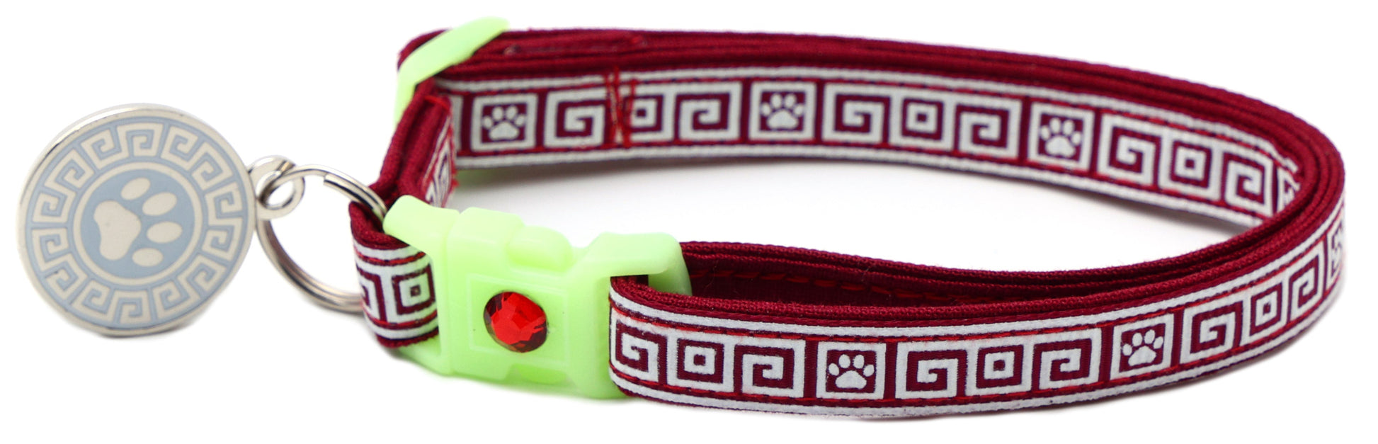 Greek Key Breakaway Cat Collar-13