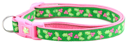 Holly Leaves Breakaway Cat Collar-2