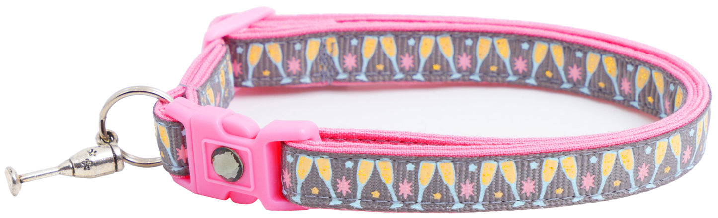 Champagne Glasses Breakaway Cat Collar-14