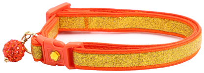 Gold Glitter Breakaway Cat Collar-11