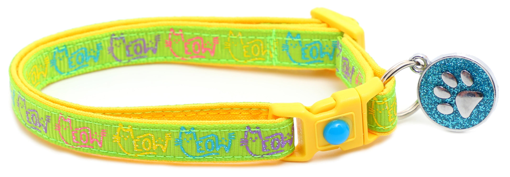 Colorful Meow Breakaway Cat Collar-9