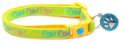 Colorful Meow Breakaway Cat Collar-9
