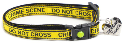 Crime Scene Do Not Cross Breakaway Cat Collar-8