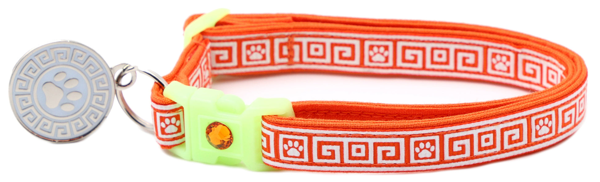 Greek Key Breakaway Cat Collar-3