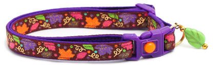 Fancy Fall Leaves Breakaway Cat Collar-15