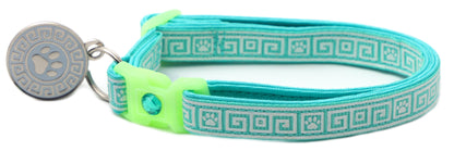 Greek Key Breakaway Cat Collar-10