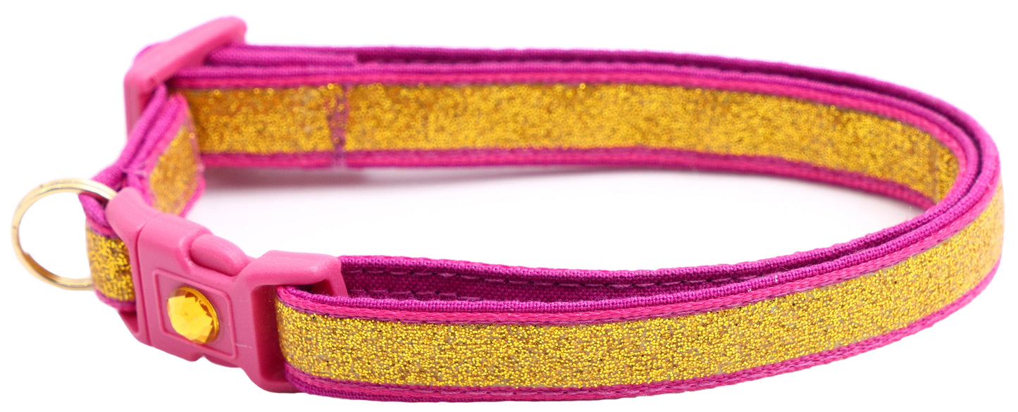 Gold Glitter Breakaway Cat Collar-20