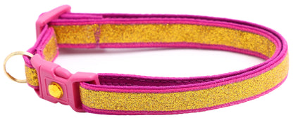 Gold Glitter Breakaway Cat Collar-20