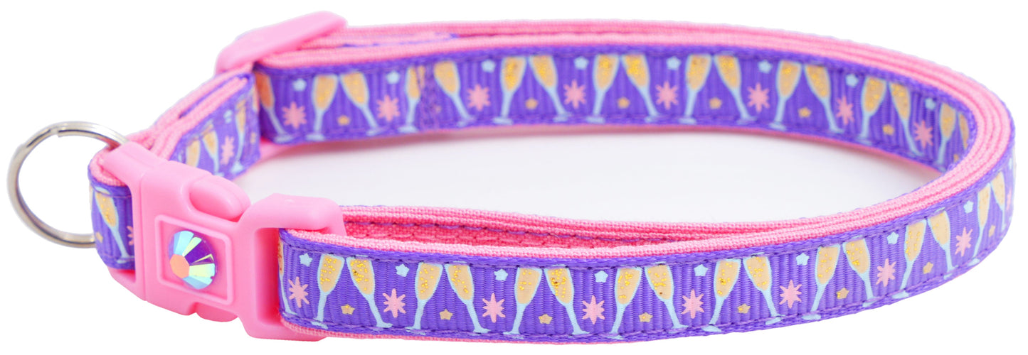 Champagne Glasses Breakaway Cat Collar-3
