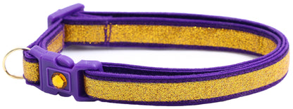 Gold Glitter Breakaway Cat Collar-3