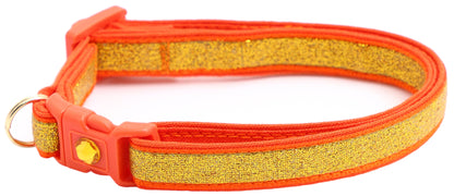 Gold Glitter Breakaway Cat Collar-21