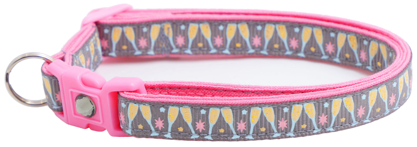 Champagne Glasses Breakaway Cat Collar-24