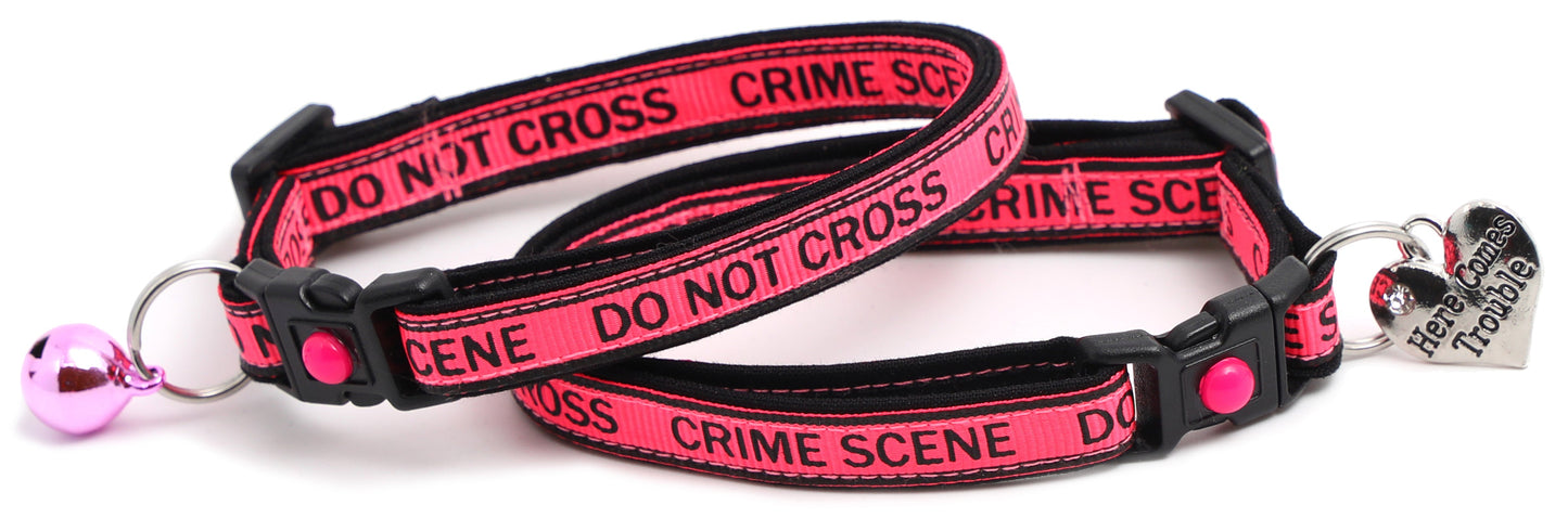 Crime Scene Do Not Cross Breakaway Cat Collar-4
