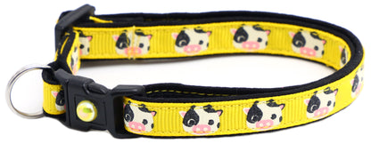 Cute Cows Breakaway Cat Collar-3