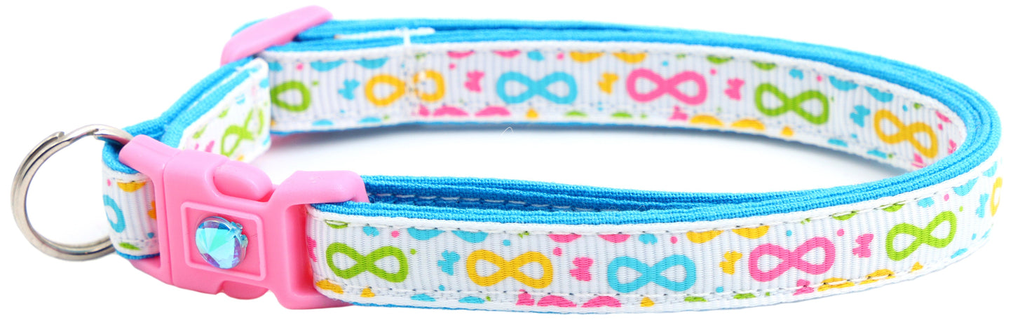Brightly Colored Bows Cat Collar-3