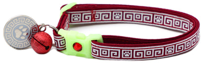 Greek Key Breakaway Cat Collar-19