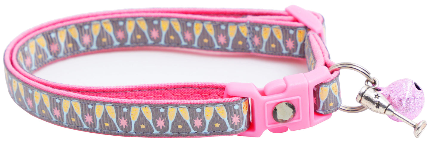 Champagne Glasses Breakaway Cat Collar-19