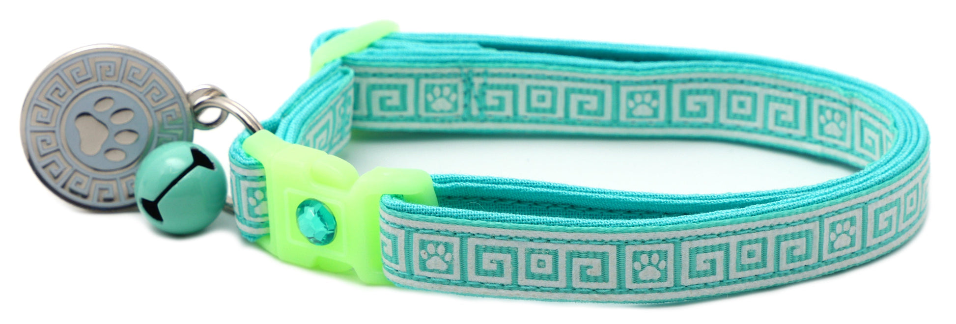 Greek Key Breakaway Cat Collar-16