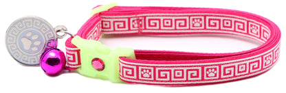 Greek Key Breakaway Cat Collar-17
