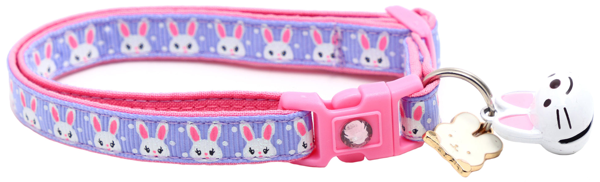 Bunny Faces Breakaway Cat Collar-4