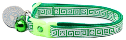 Greek Key Breakaway Cat Collar-20