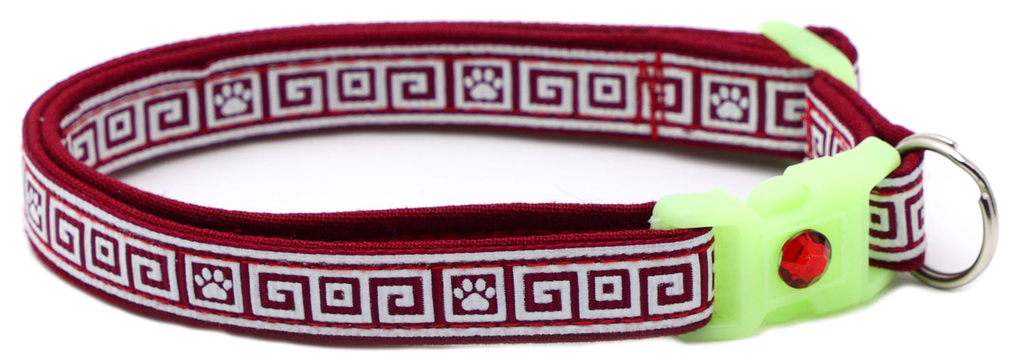 Greek Key Breakaway Cat Collar-37