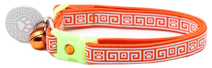 Greek Key Breakaway Cat Collar-15
