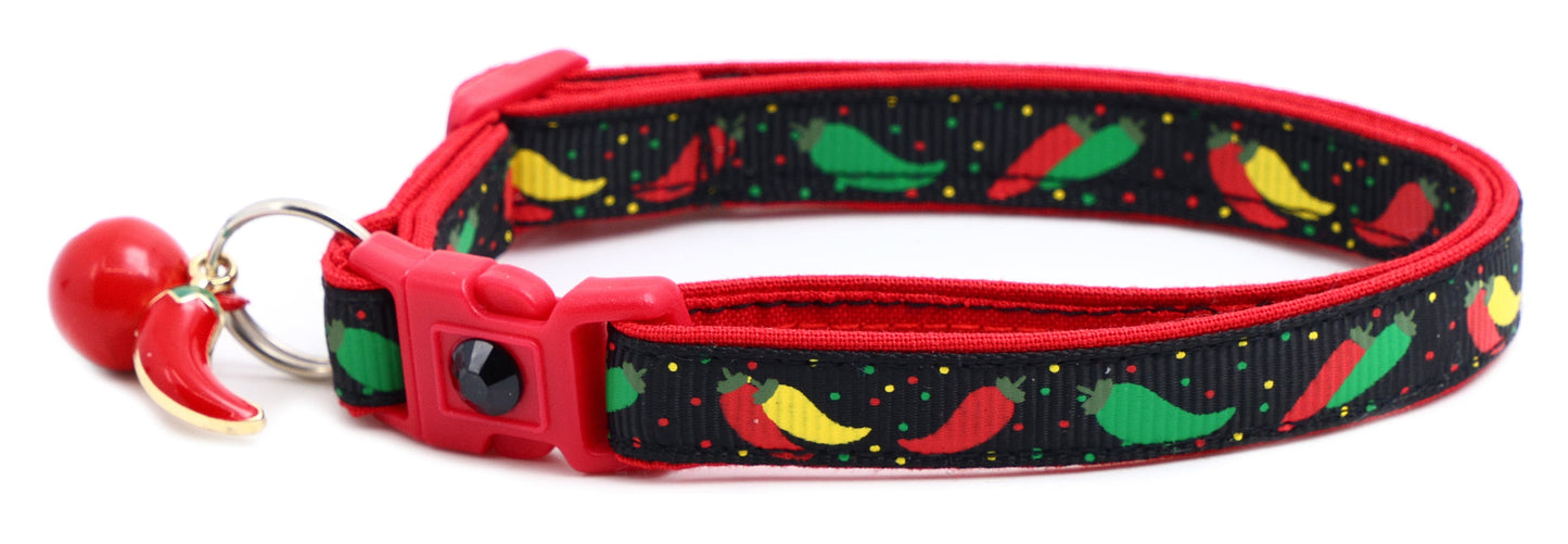 Spicy Peppers Breakaway Cat Collar-4