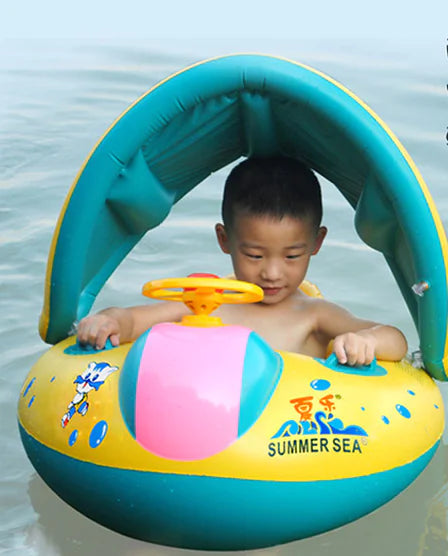 Baby Swimming Boat with Speaker and Inflatable Ring