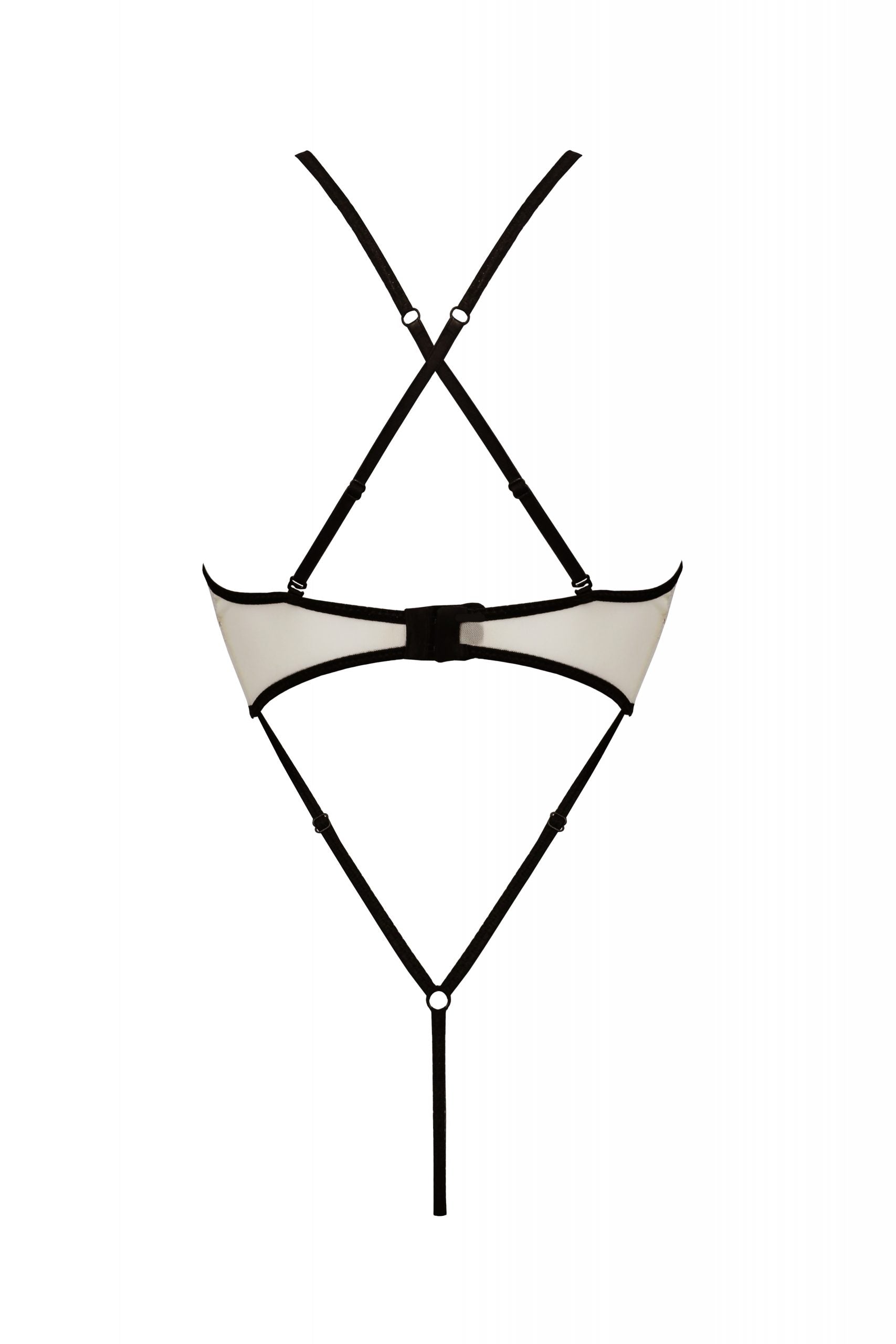 Sheer Mesh Lace Crotchless Body Passion Chica-3