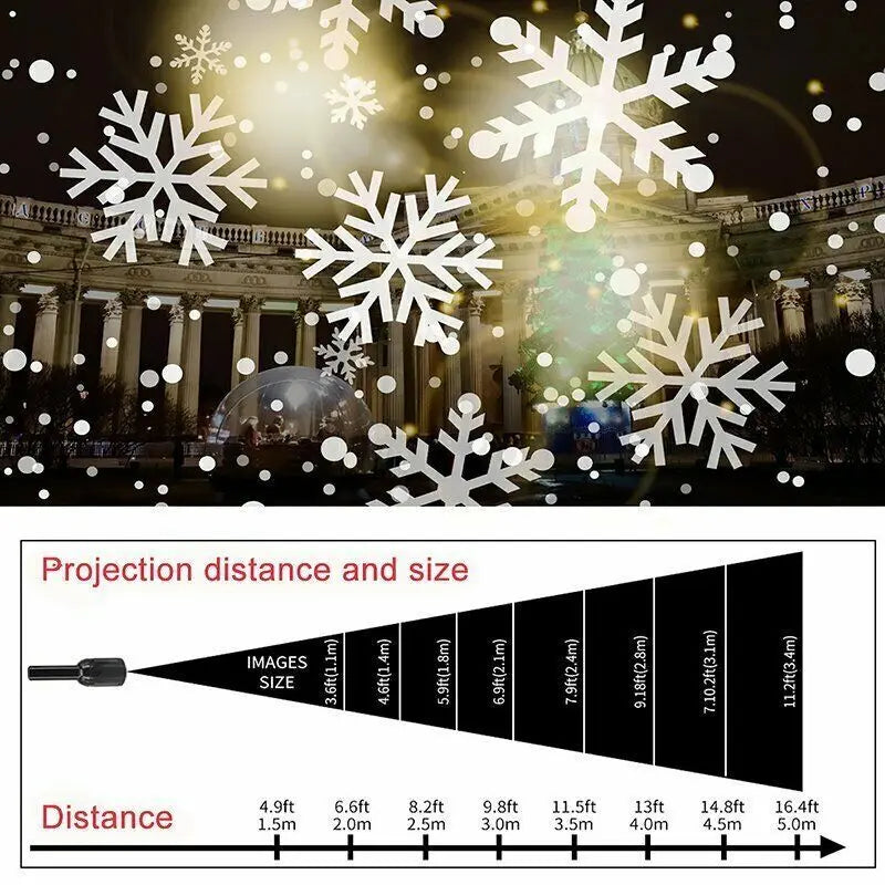 Christmas Snowflake Projector Light – Rotating LED-3