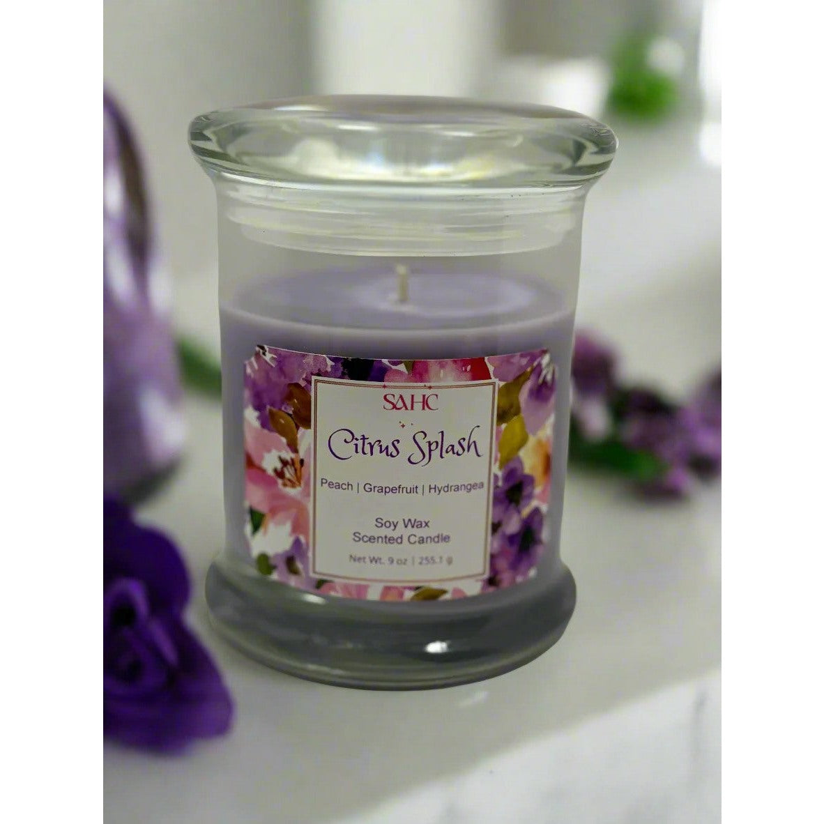 Citrus Splash Scented Soy Candle-3