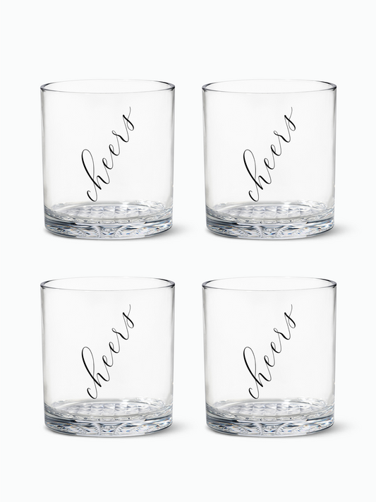 Classic Cheers (Black) - RESERVE 12oz Old Fashioned Tritan™ Copolyester Glass-0