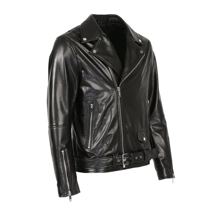 Classico Men's New Zealand Leather Motorcycle Jacket-4