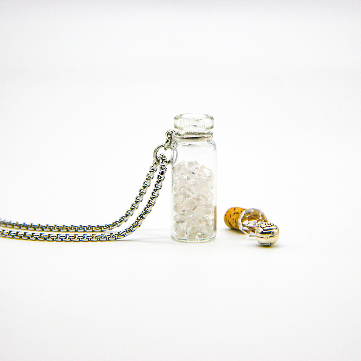 Clear Quartz Diffusing Necklace | Energy & Healing | Diffusing on the go | Perfect Gift-3