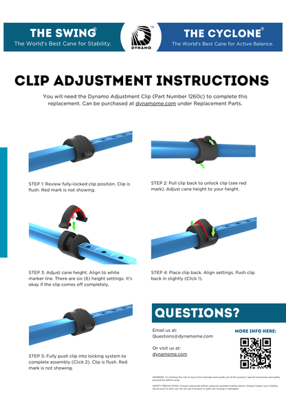 Adjustment Clip Replacement Part (#1260c) 2-PACK-4