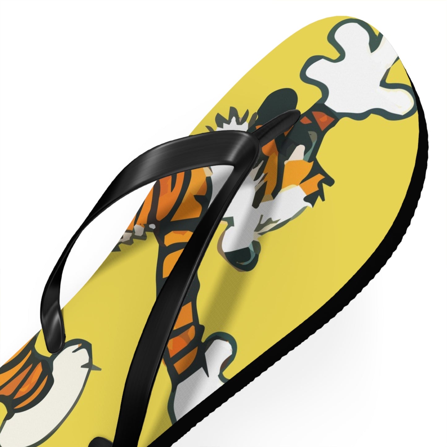 Calvin and Hobbes Dancing with Record Player Flip-Flops-2