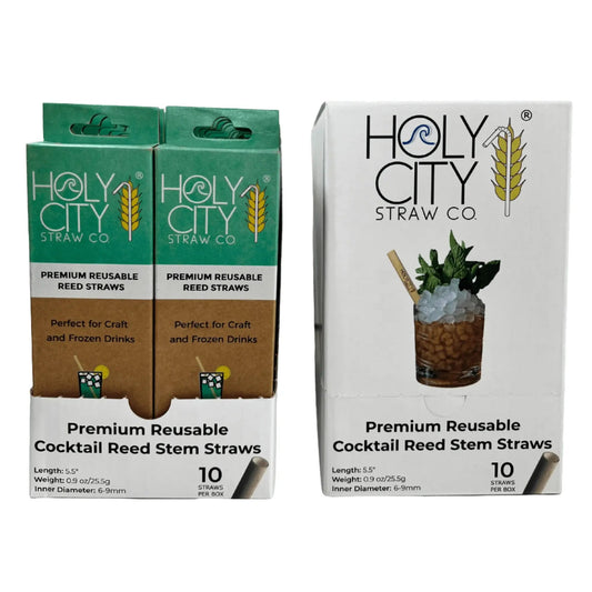 5.5" Jumbo Reed Stem Drinking Straws | Inner pack | 20 x 10ct. Boxes-0