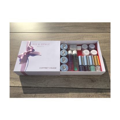 Coffret Galaxie visage | Iris & Opale Beauty. Découvrez nos 15 soins visage emblématiques en format mini. Aux pierres fi
