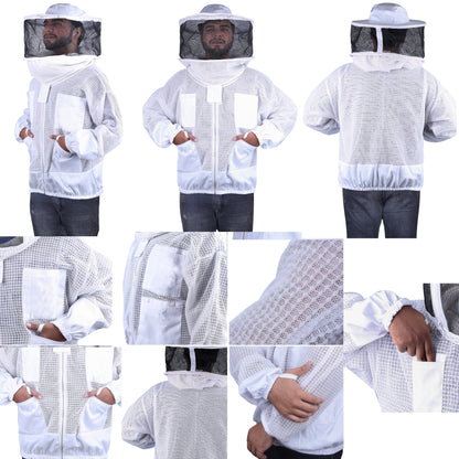 Beekeeping Bee Jacket 3 Layer Mesh Round Head Jacket & Trouser Protective Equipment-1