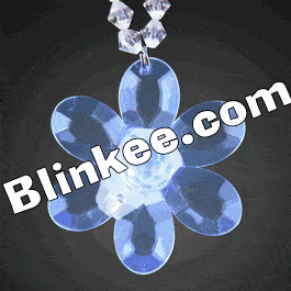 Color Changing LED Acrylic Flower Necklace-0