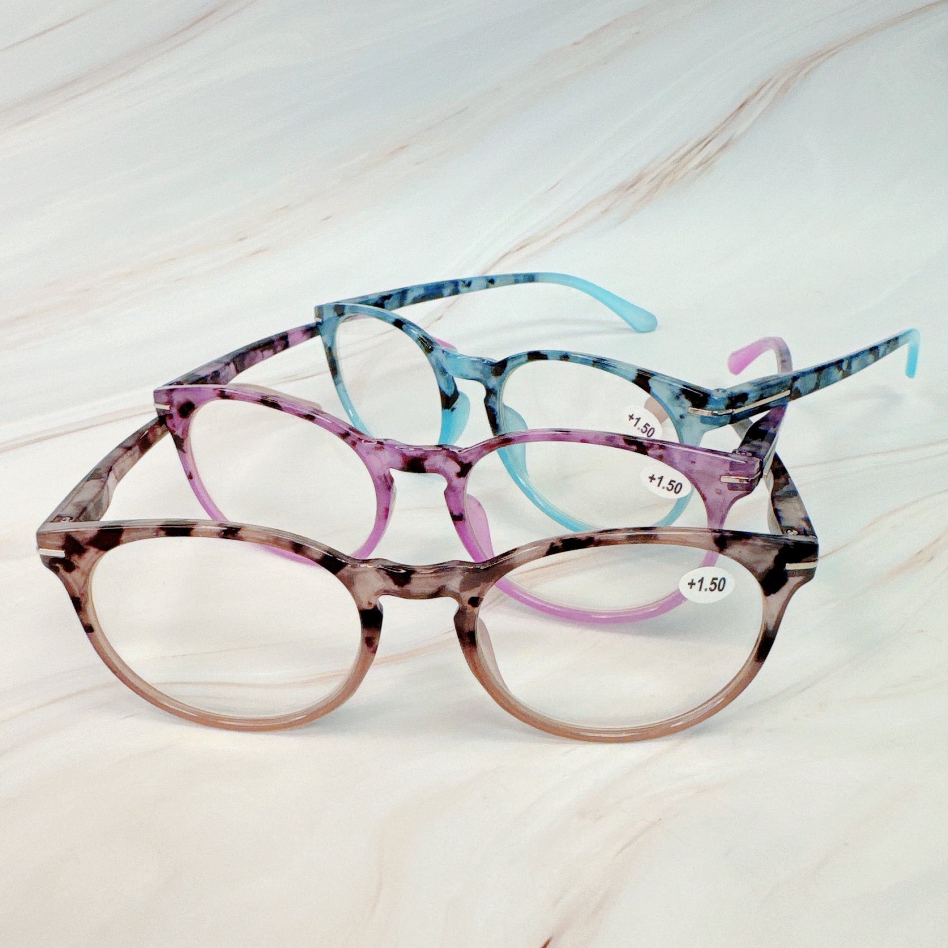 Color Tortoise Reading Glasses-1
